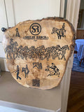 Custom Horse Ranch Maple Plaque