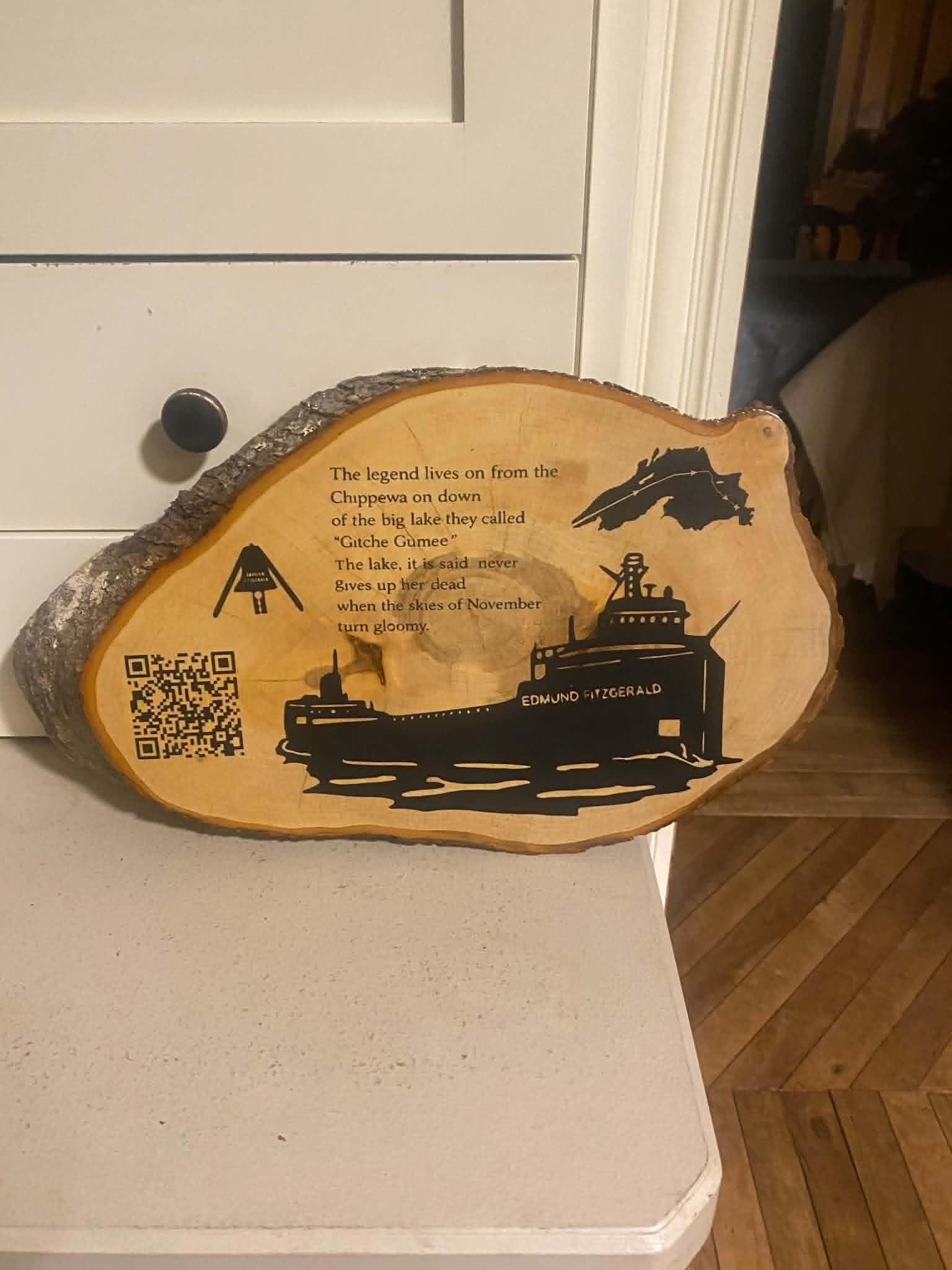 Edmund Fitzgerald Memorial Maple Plaque